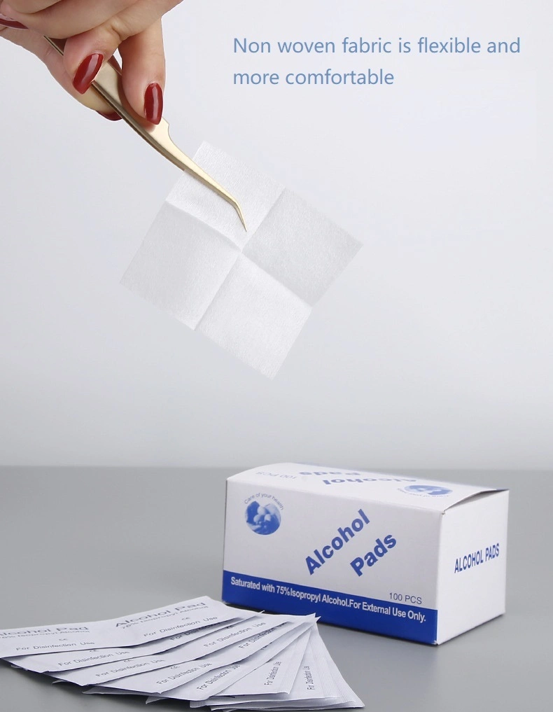 CE Antiseptic Non-Woven Medical Alcohol Pad 70% Isopropyl Alcohol Swab