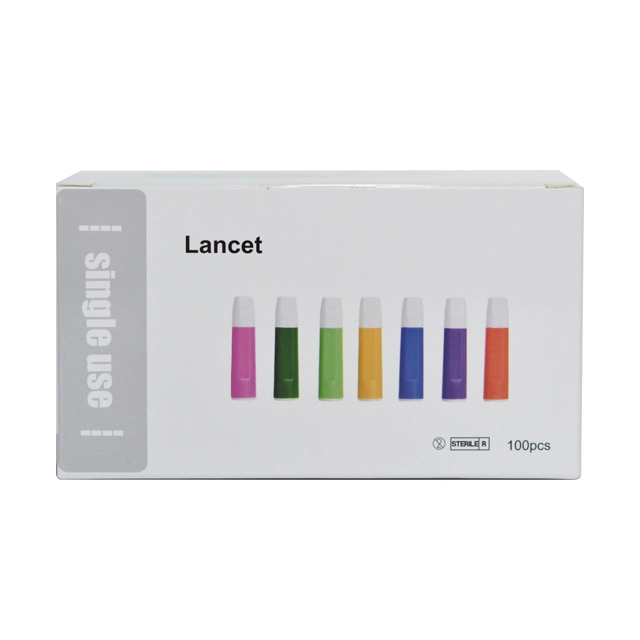 Disposable Medical Sterile Pressure Activated Safety Lancet Single Use Blood Lancet CE ISO