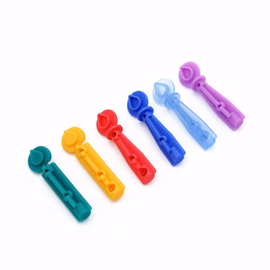 Lancetta per sangue monouso Sterilie Twist con cappuccio di sicurezza e Tri