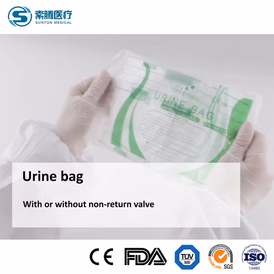 Borsa per urina da viaggio usa e getta da 2000 ml con Cross Value Anti
